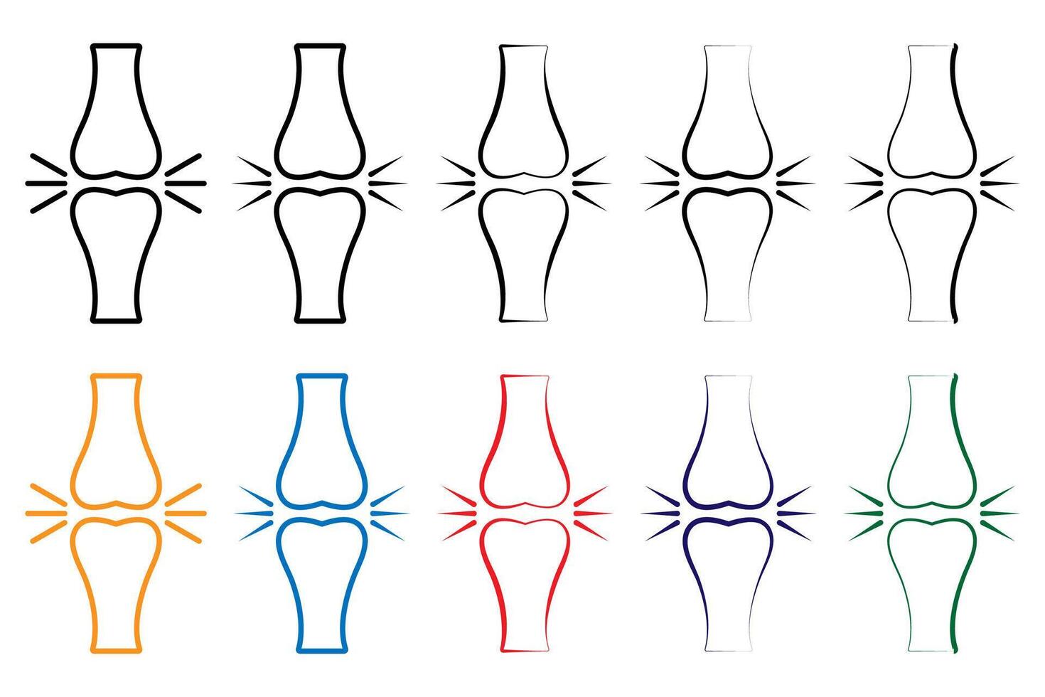 Bones joint icon is an isolated outline vector from human body parts collection for apps, ui and web.