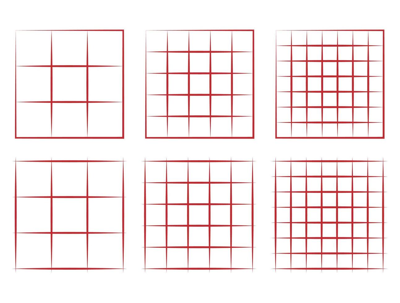 Horizontal grid lines in graph style, grid shapes vector design.