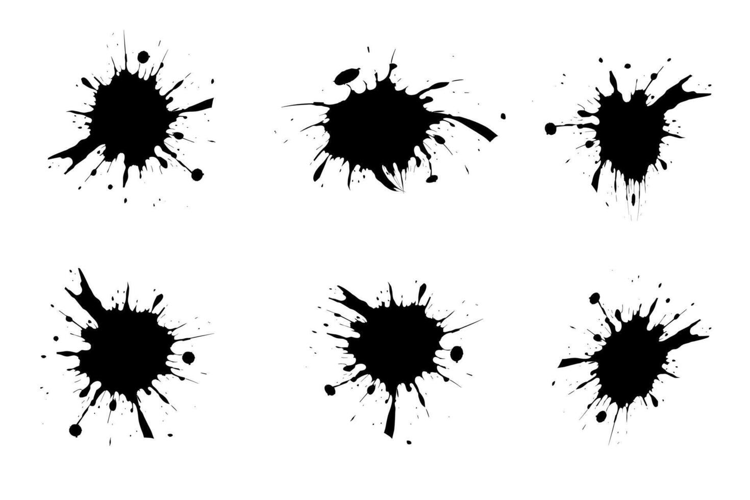 Splash paint splatter different spots and drop vectors. vector