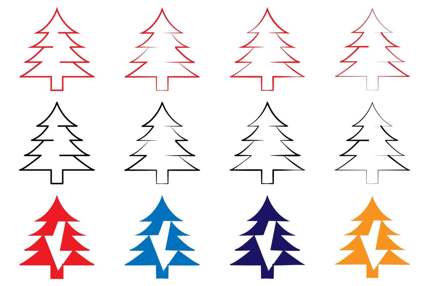 el Navidad árbol icono es un aislado contorno vector desde el invierno colección para aplicaciones, ui y web.
