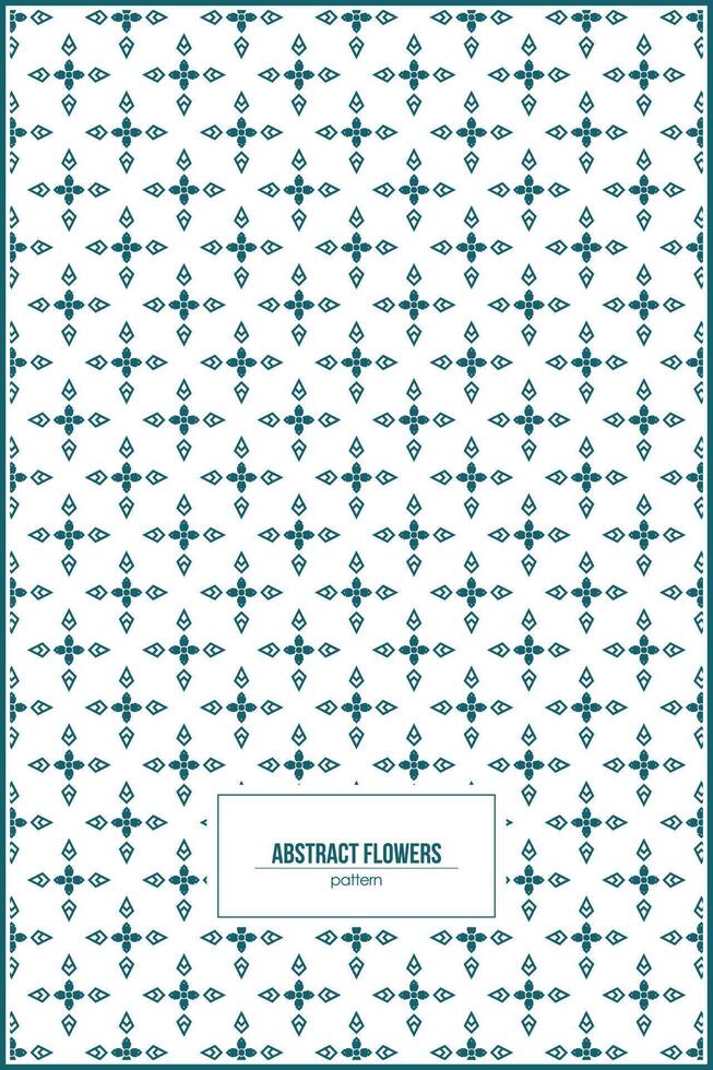 abstract crossed shape flowers pattern vector