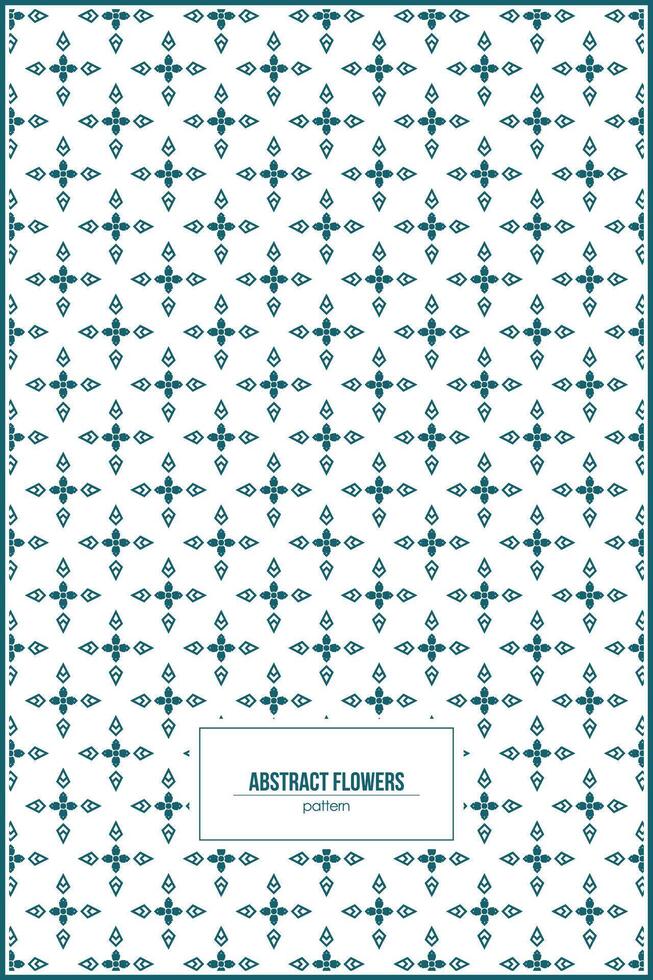 abstract crossed shape flowers pattern vector