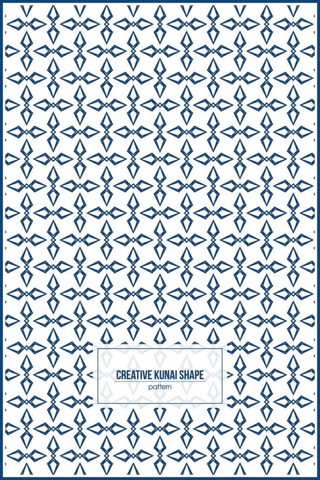 creative pattern of multiple kunai shape placed vertically and horizontally vector