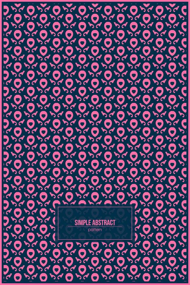 simple abstract shape pattern with bright pink ornament and dark background vector