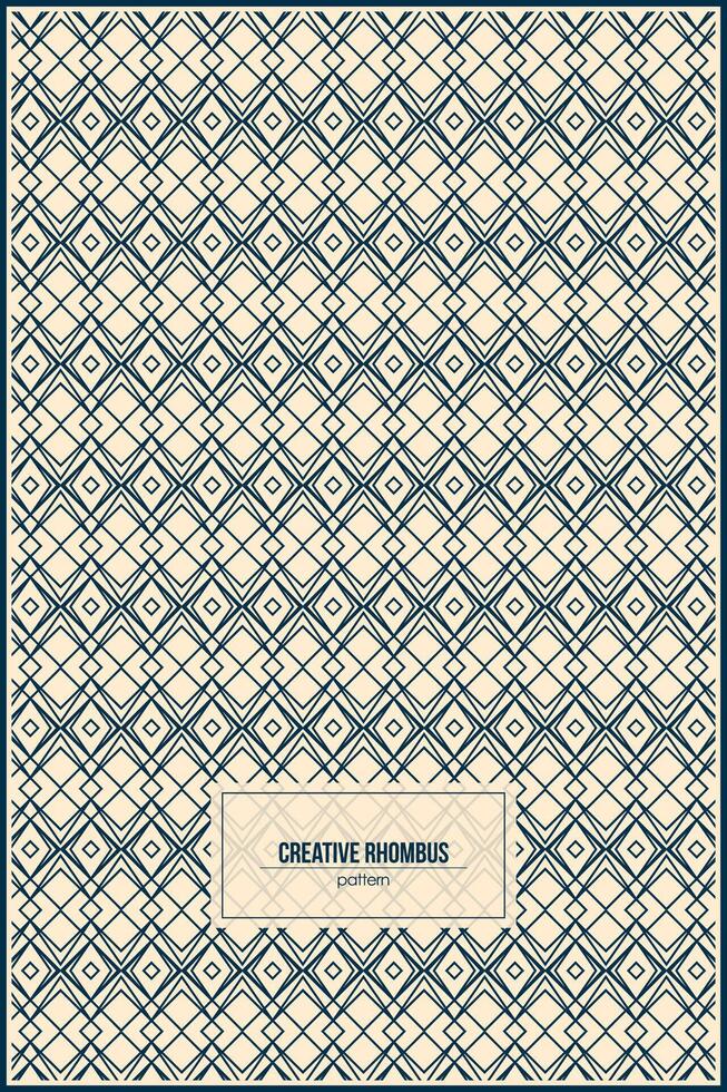 creative rhombus pattern with light cream background color vector