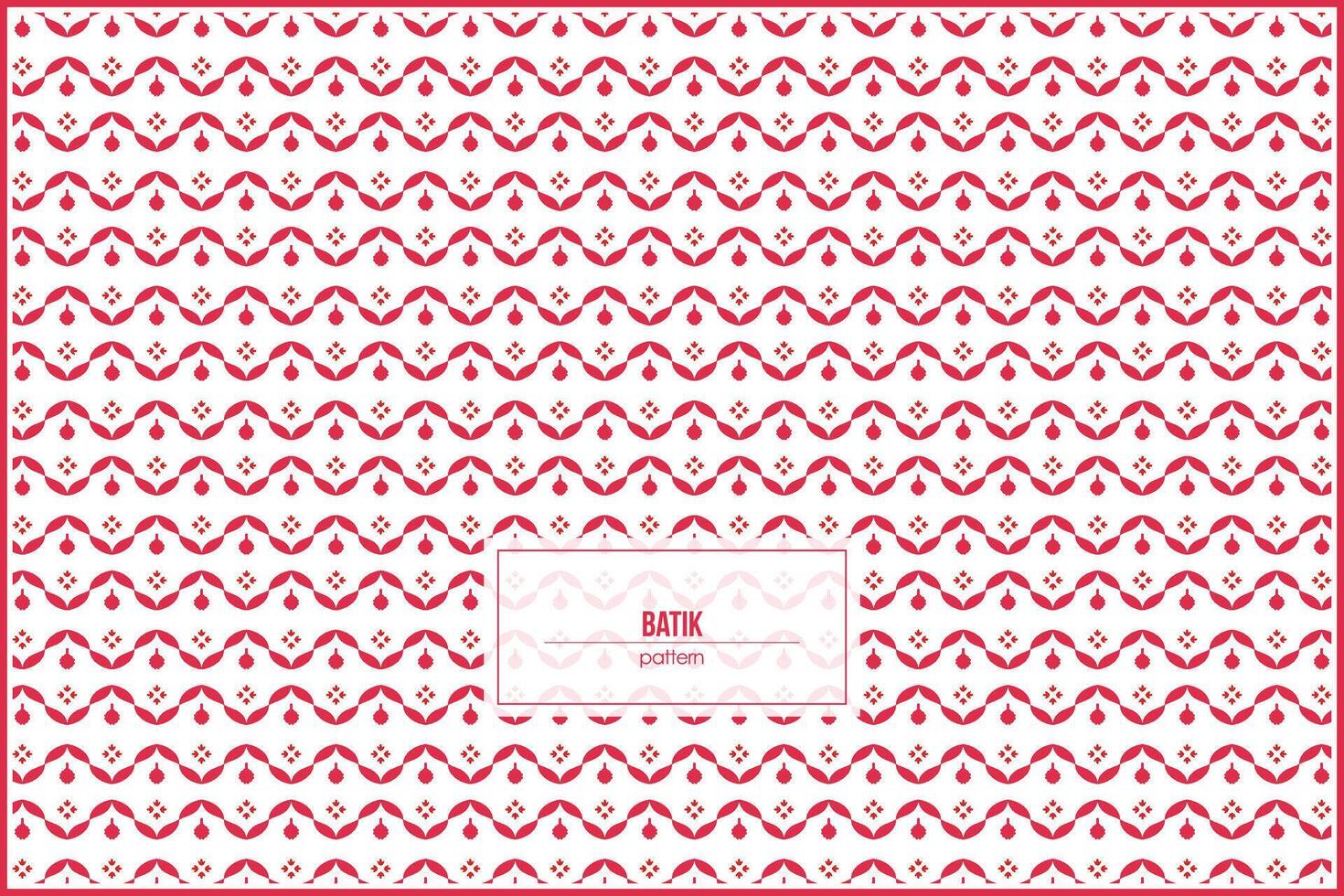 lovely pink batik pattern with zig zag leaf and multiple simple ornaments vector