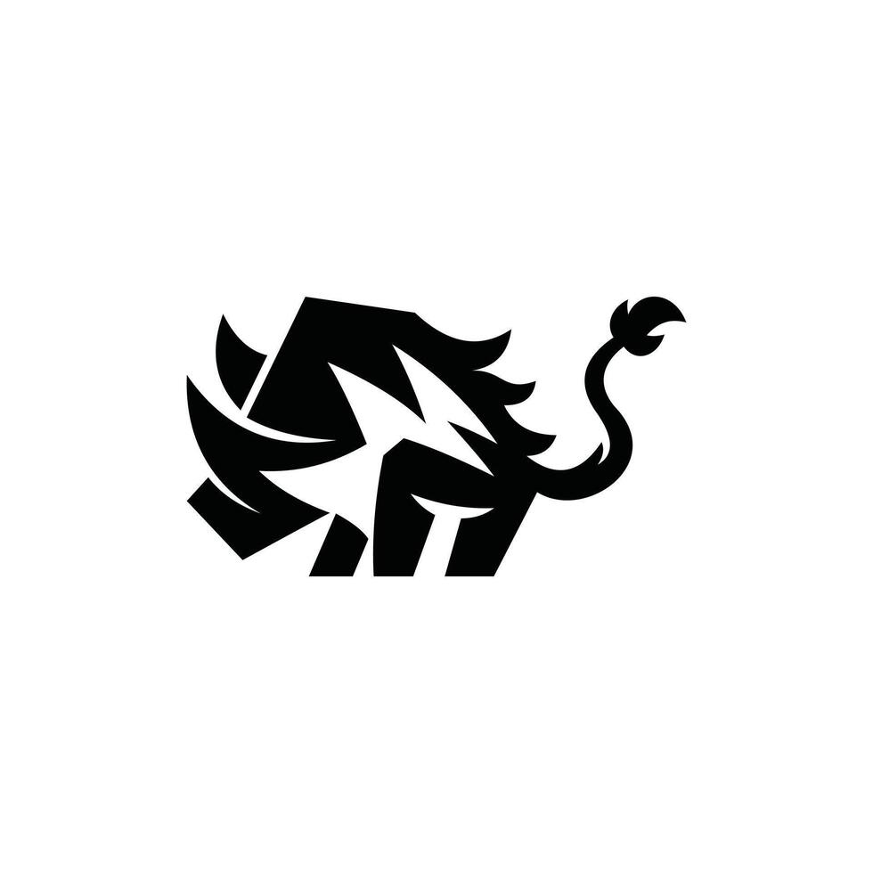 animal Jabali geométrico silueta moderno logo diseño, salvaje animal ilustración logo para tu empresa vector