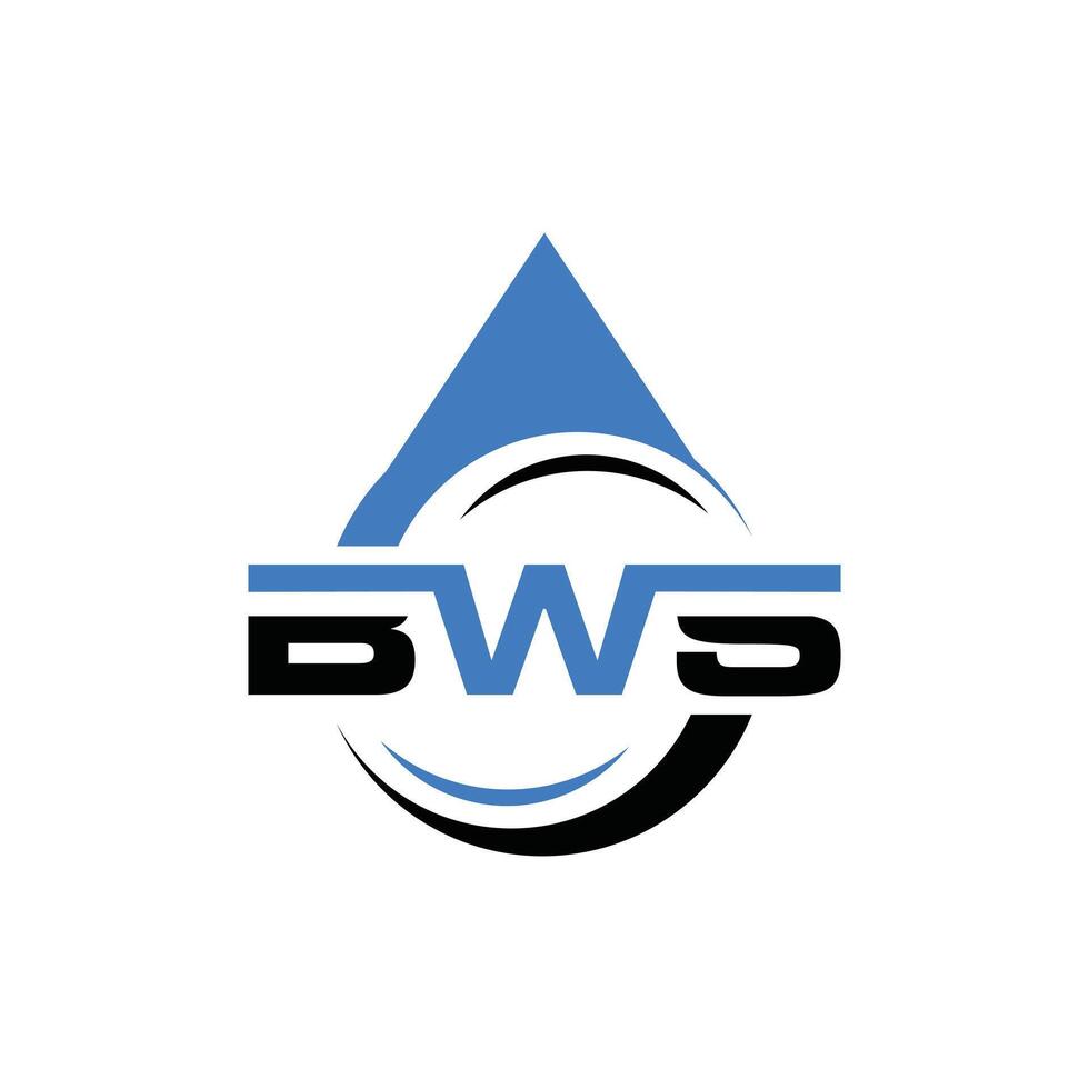 letra bws soltar agua logo, naturaleza soltar agua moderno logo diseño modelo vector