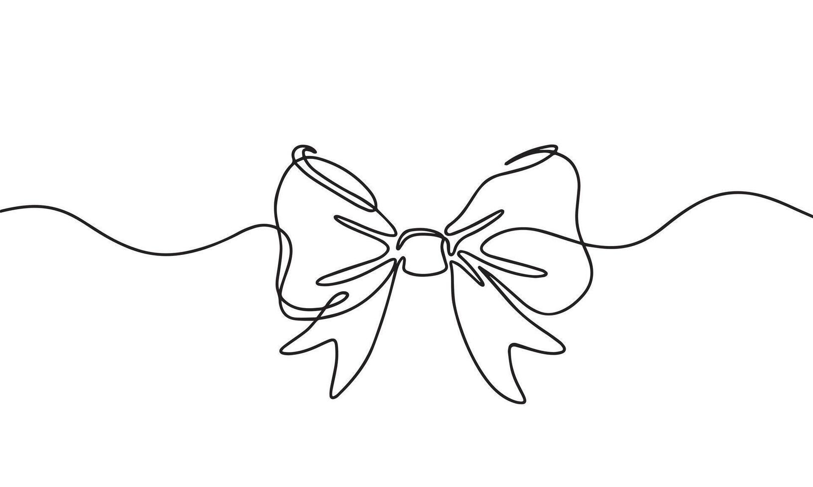 sencillo ilustración de arco y cinta vector
