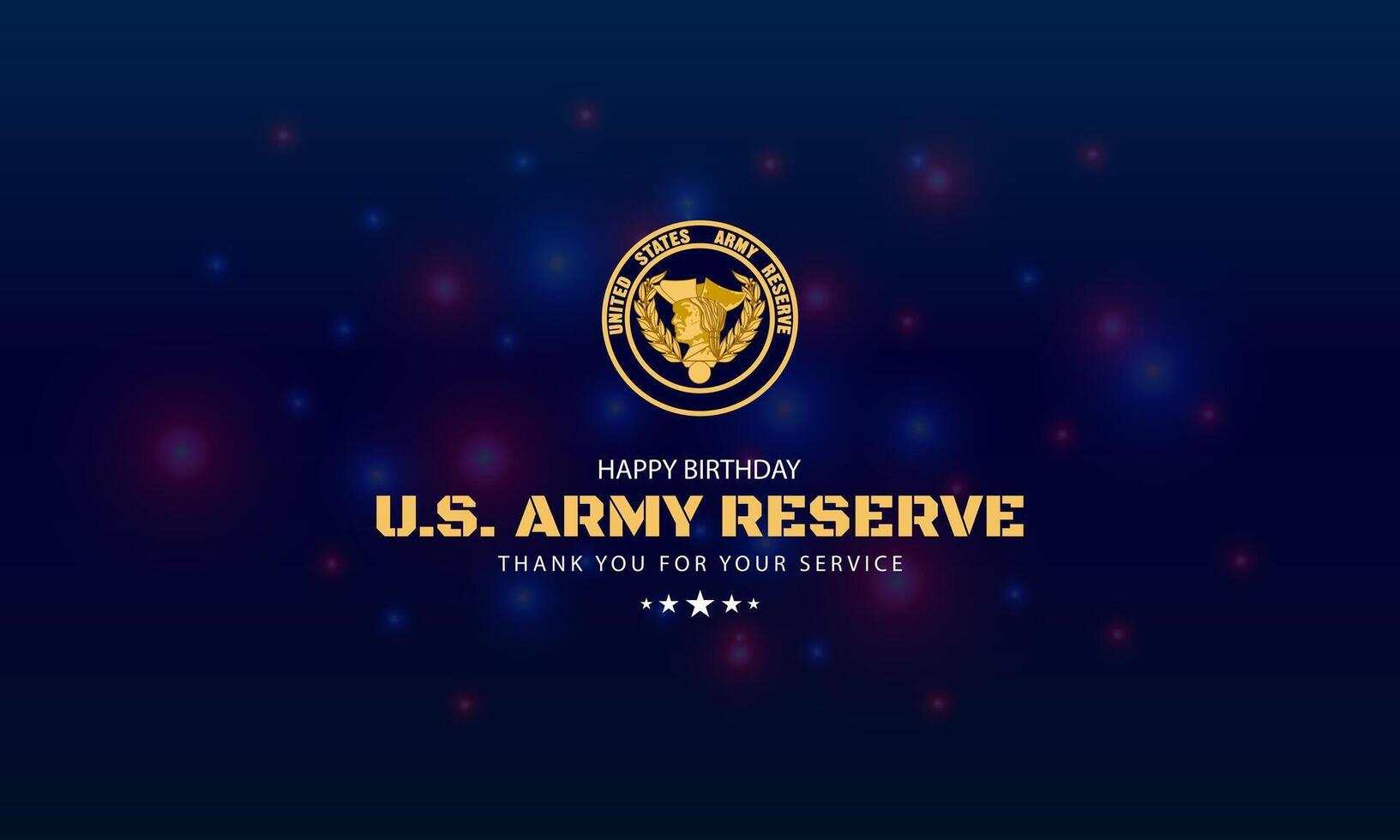 Happy Birthday US Army Reserve April 23 Background Vector Illustration