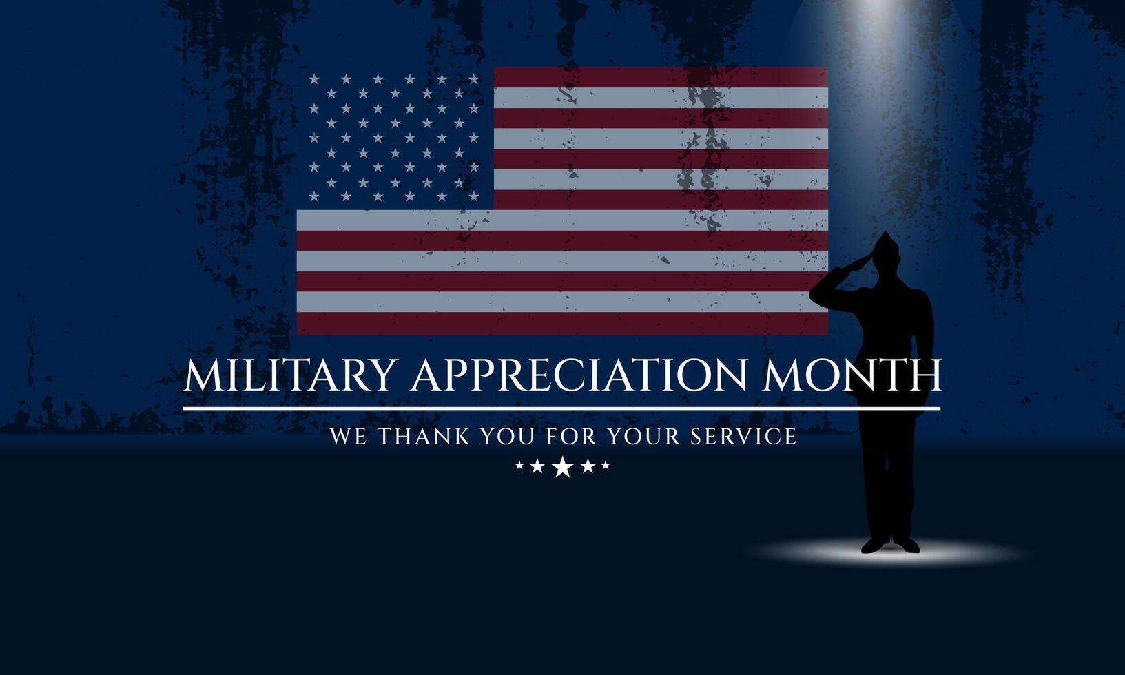 Happy National Military Appreciation Month Background Vector Illustration