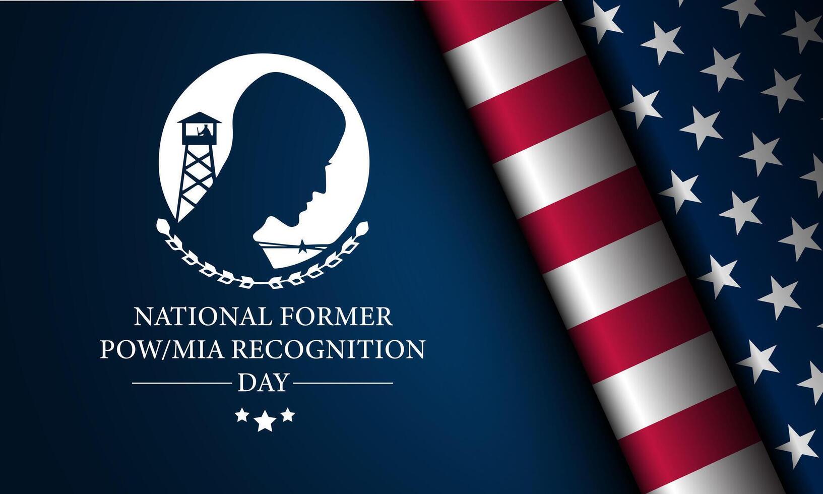 National Former POW MIA Recognition Day Background Vector Illustration