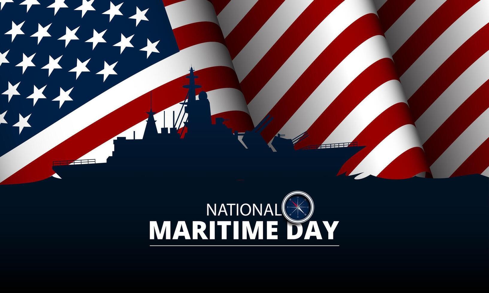 Happy National Maritime Day May 22 Background vector illustration