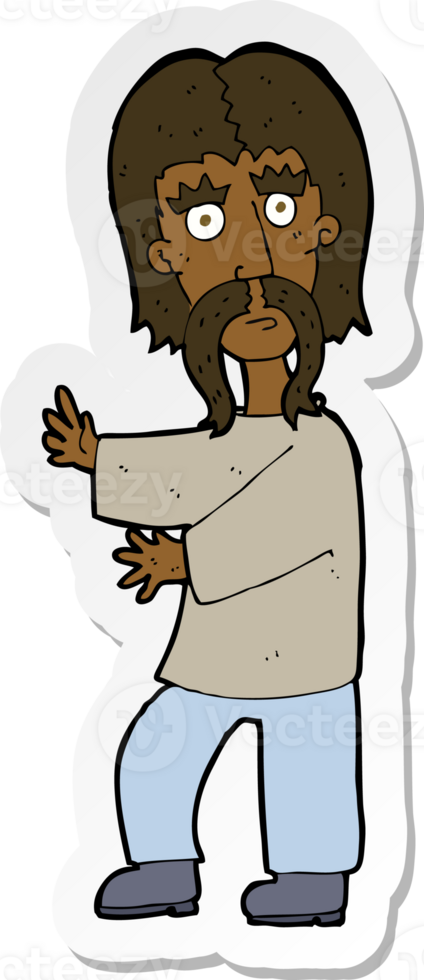 sticker van een cartoon snorman png