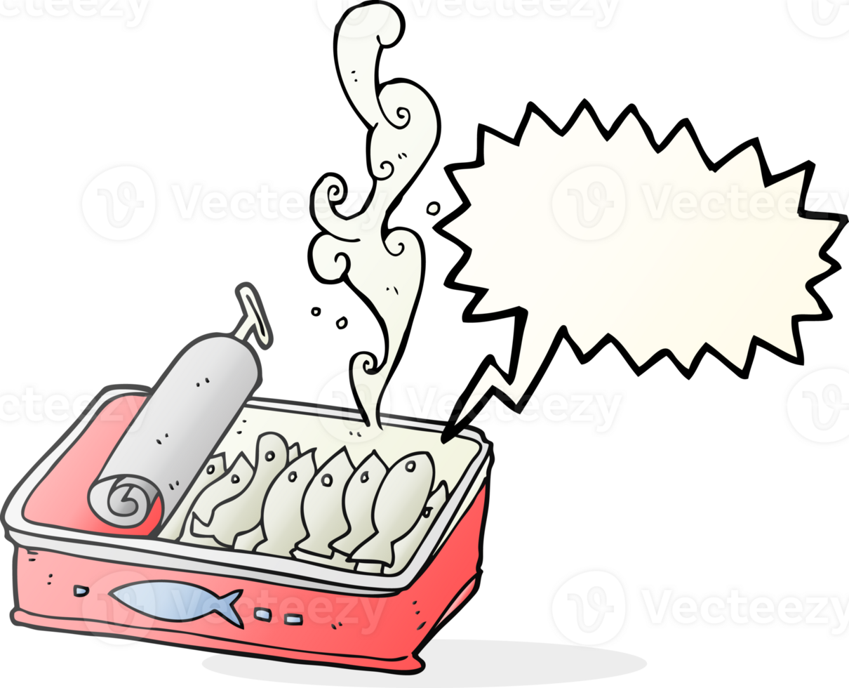 speech bubble cartoon can of sardines png