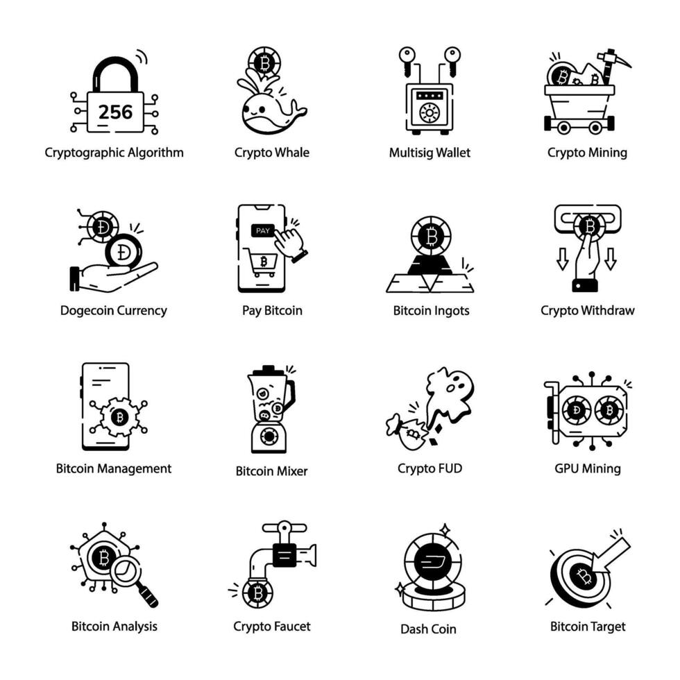 Crypto Technology Line vector