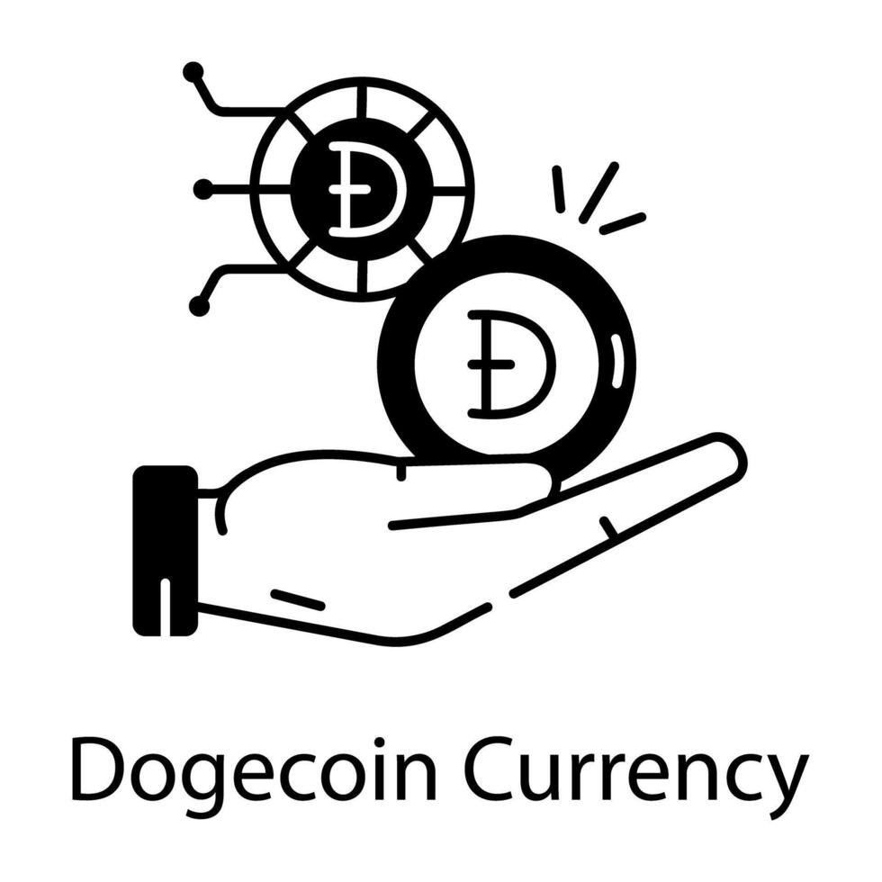 Crypto Trading Line Icon vector