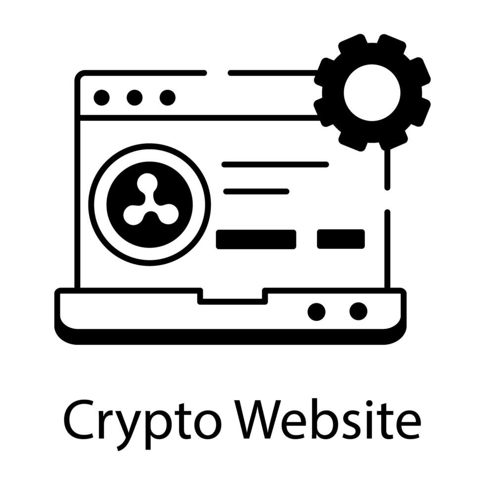 criptomoneda lineal icono vector