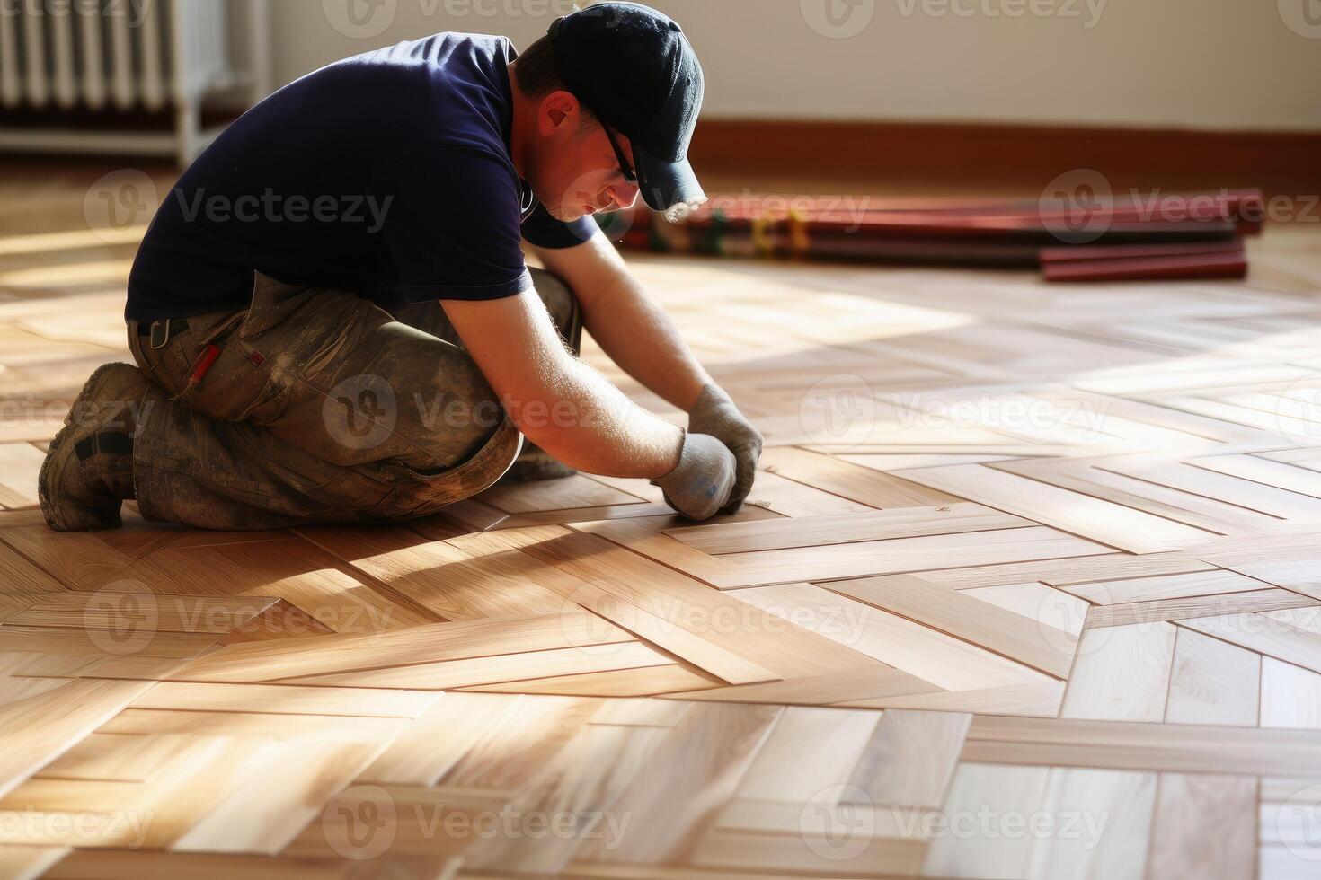 ai generado un parquet capa a trabajar. ai generado foto