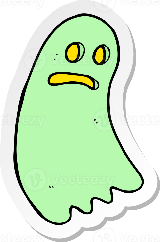 sticker of a cartoon ghost png