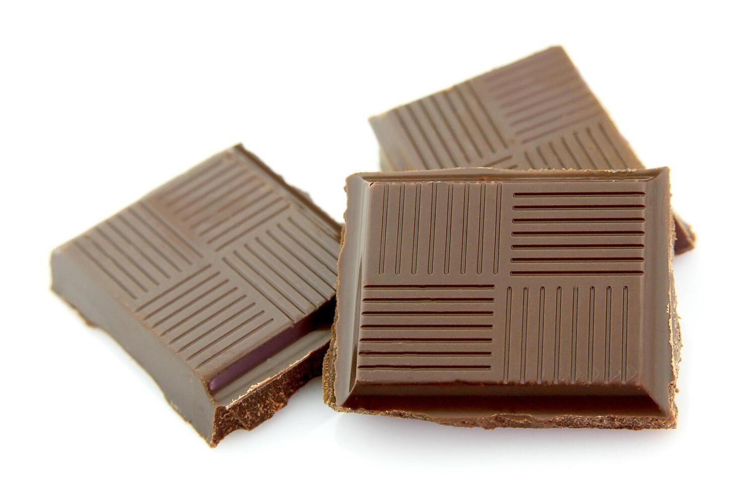 chocolate bar en blanco antecedentes foto