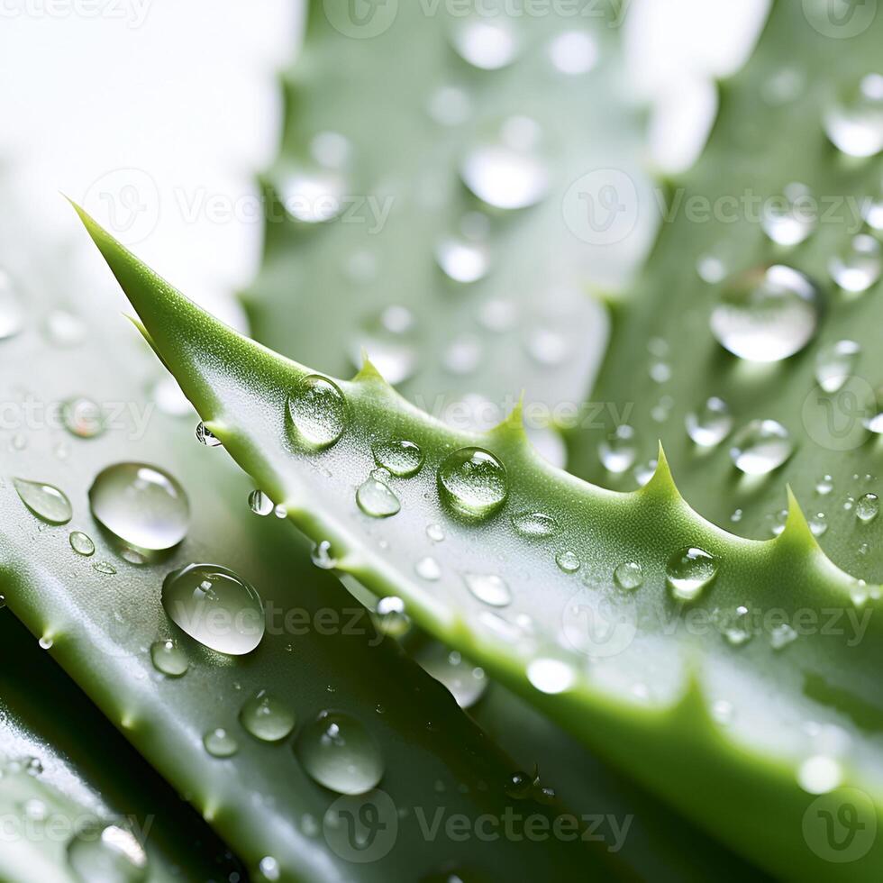 AI generated Aloe vera flower closeup photo