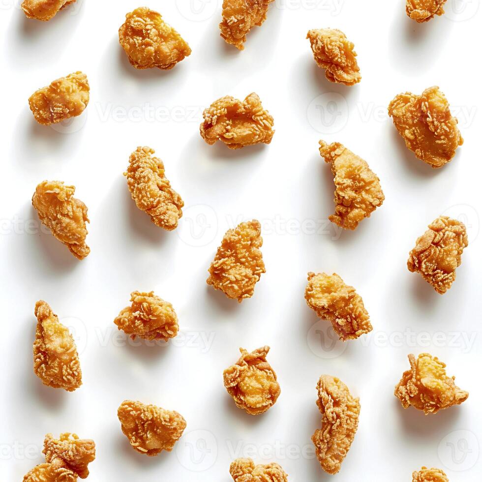AI generated Nuggets pattern on white backgrounds photo