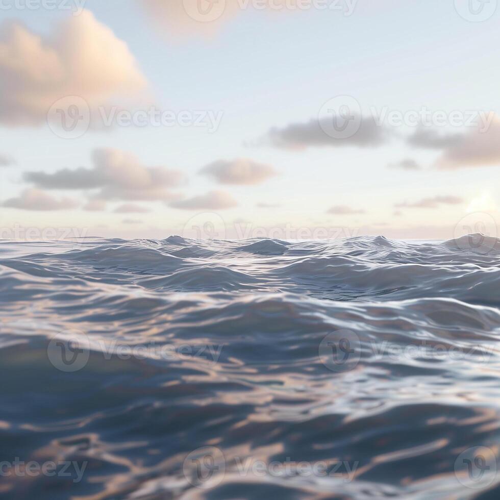 AI generated Ocean waves calming photo