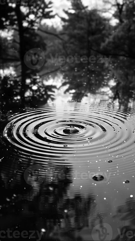 ai generado agua soltar gris foto