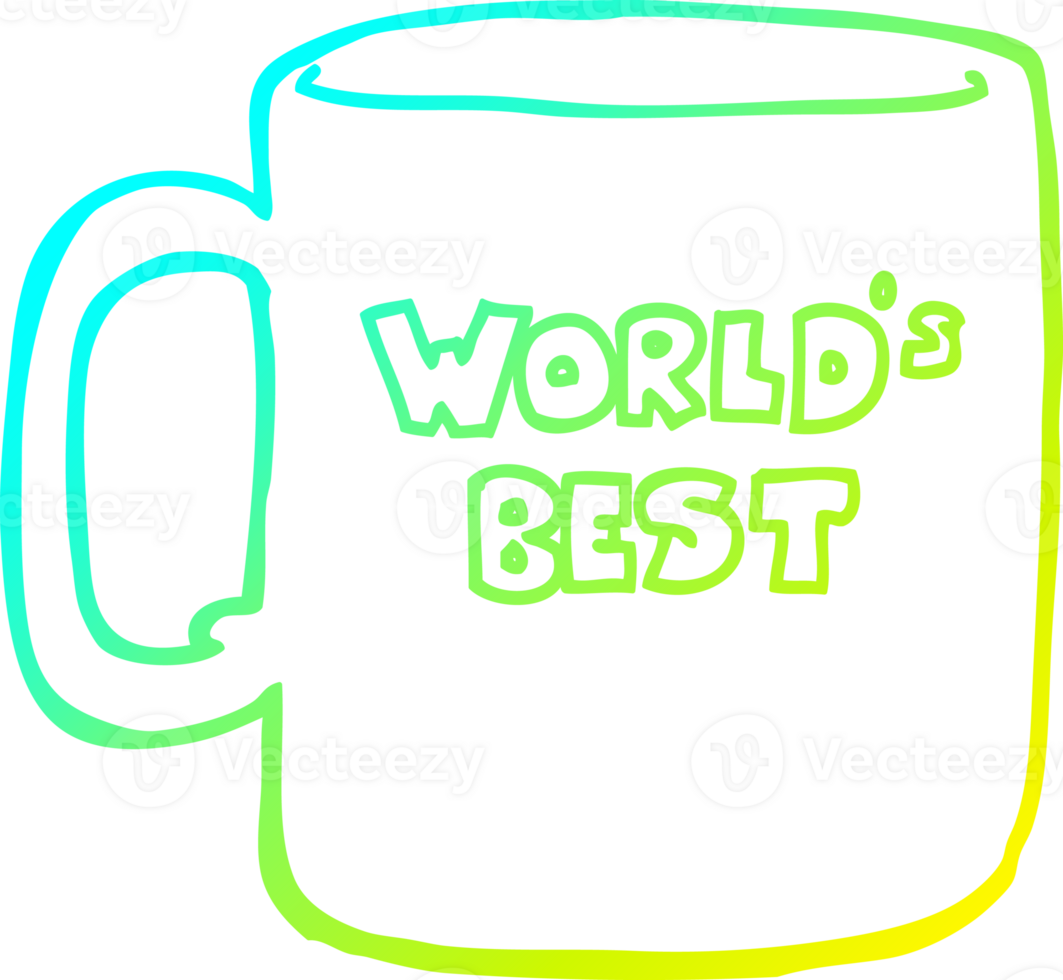 cold gradient line drawing worlds best mug png