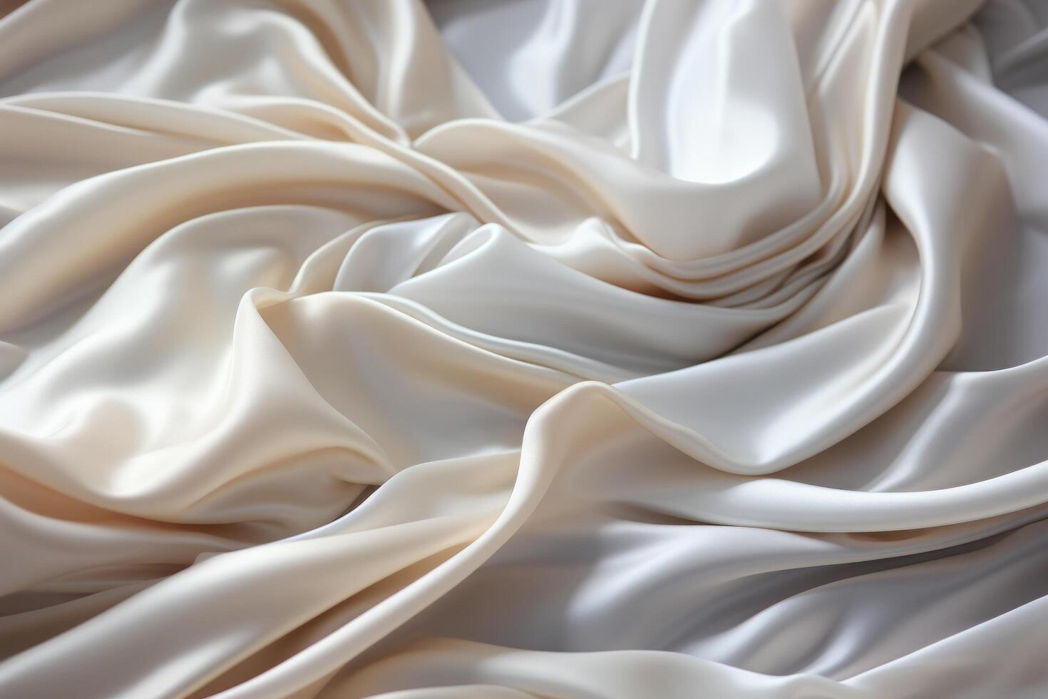 AI generated a bedsheet lying on a white bed photo