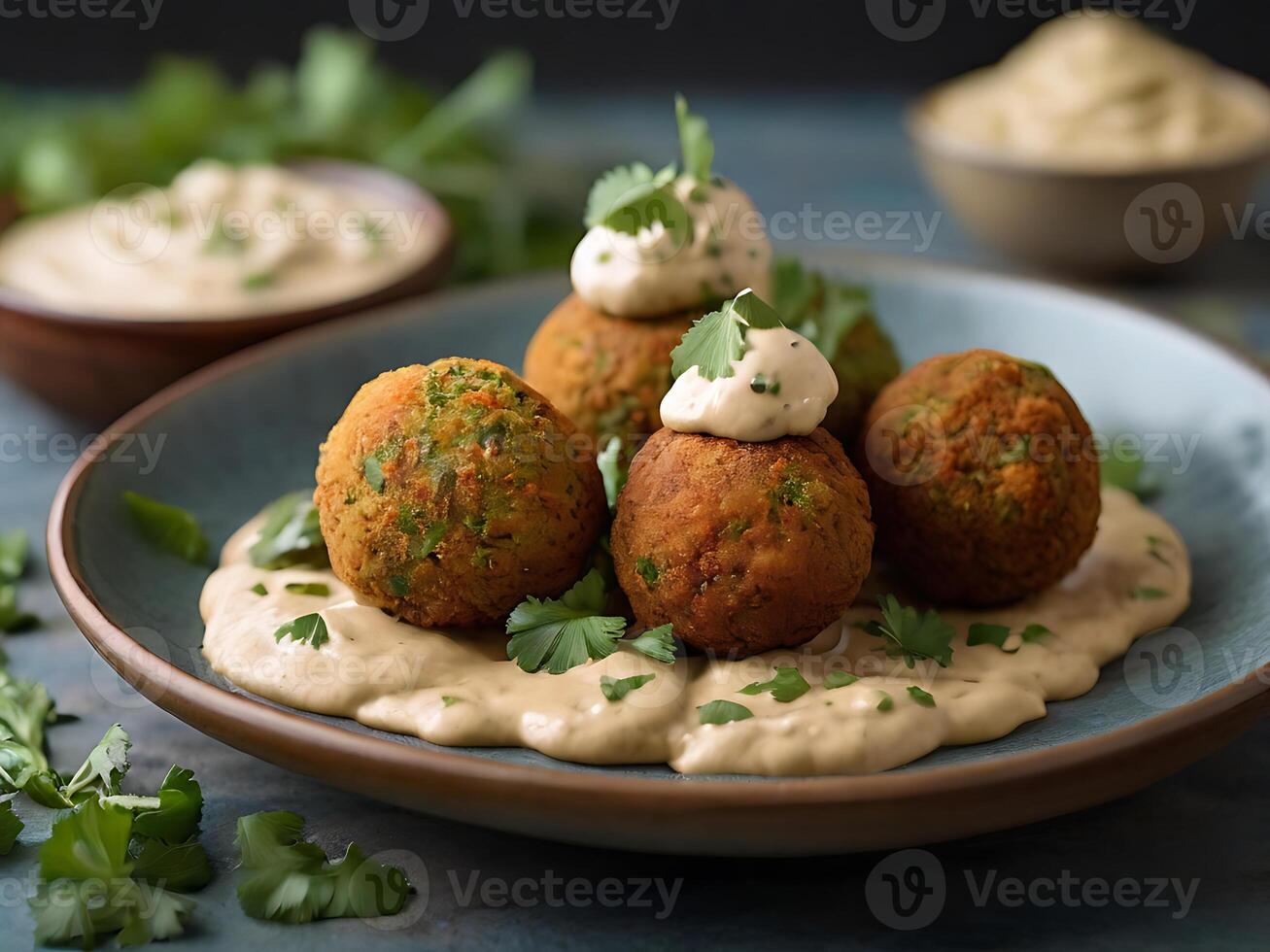 AI generated Falafel food vegetarian photo