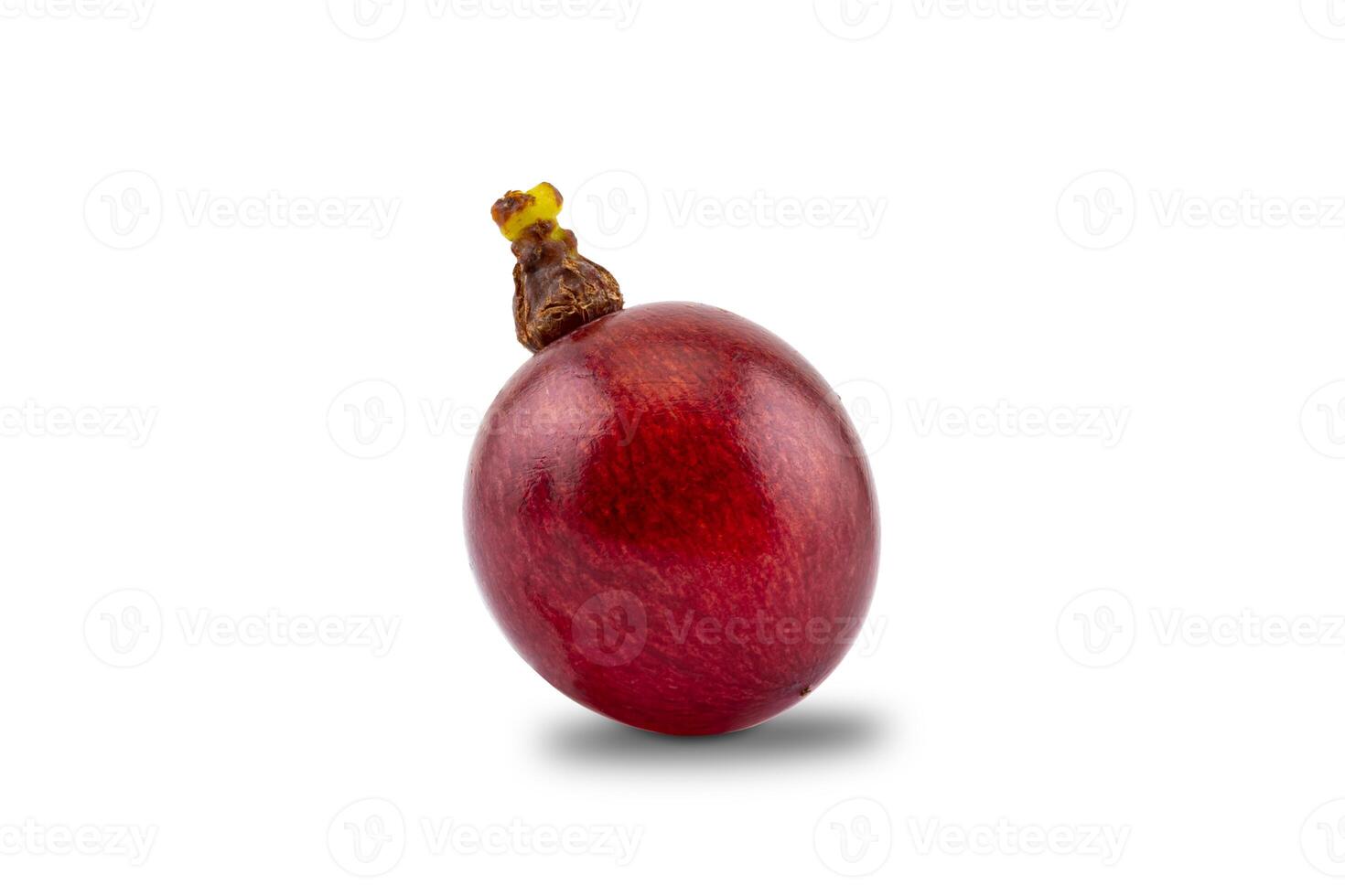 Single ripe sweet Flame Seedless Grape isolated on white baclground with clipping path. photo