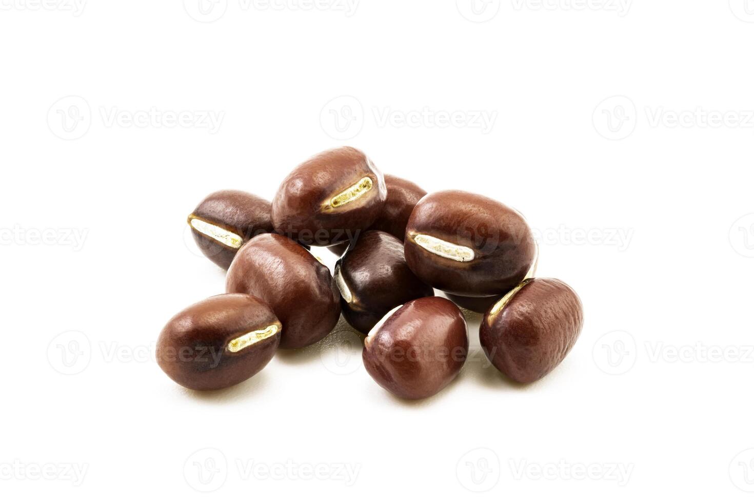 Pile of red beans isolated on white background with clipping path photo