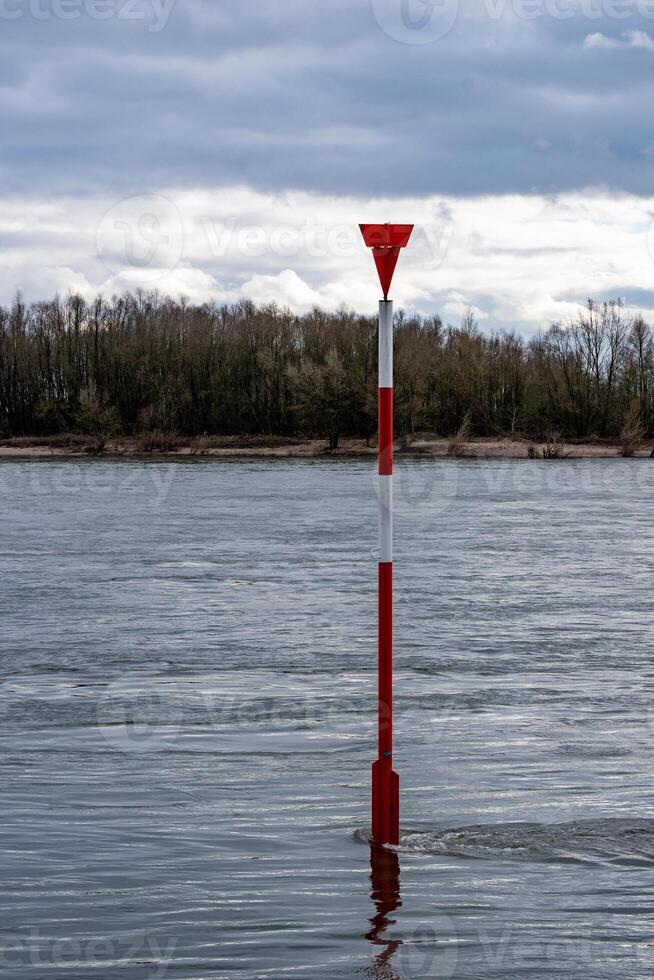 traffic signs for shipping on the rhine photo