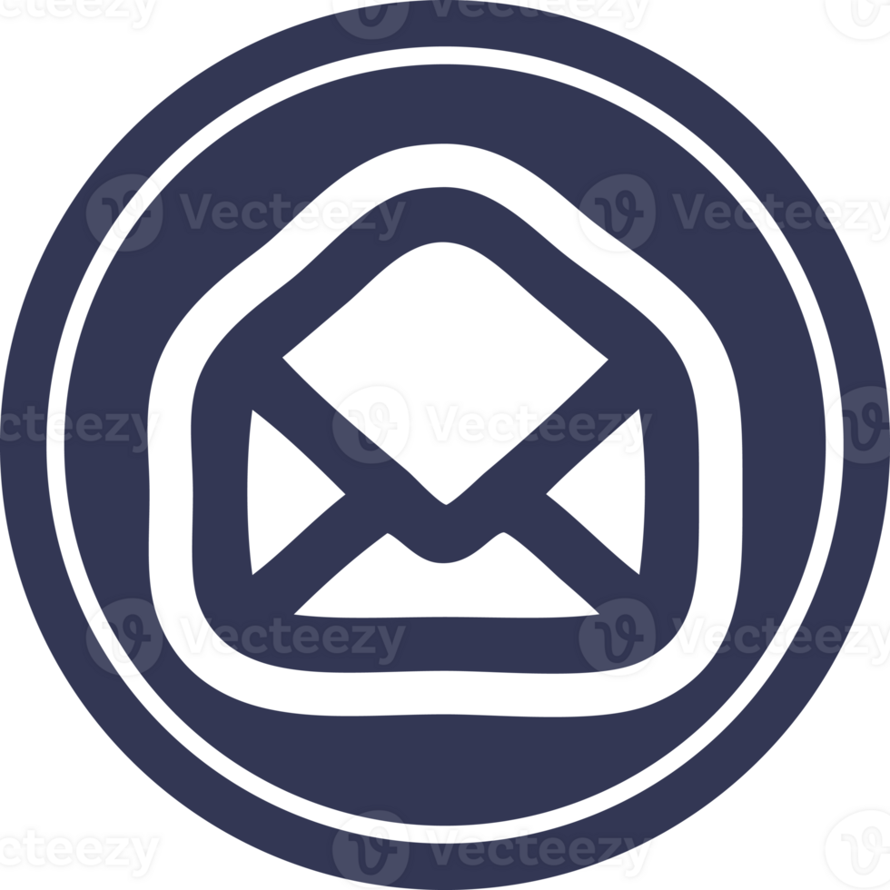 envelope letter circular icon symbol png