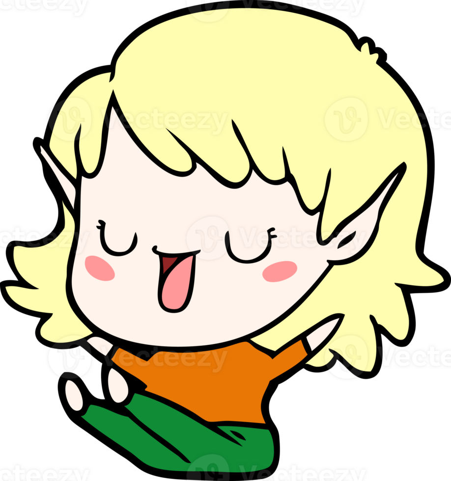 cartoon elf girl png