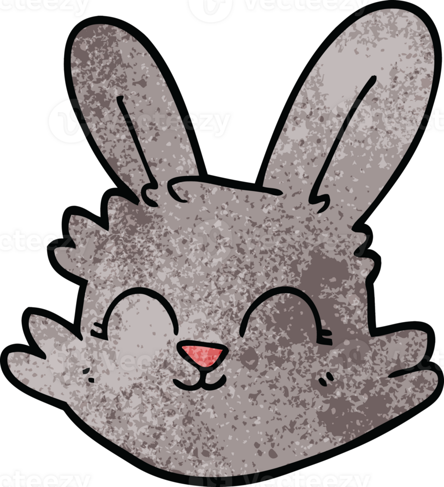 cartoon doodle happy rabbit png