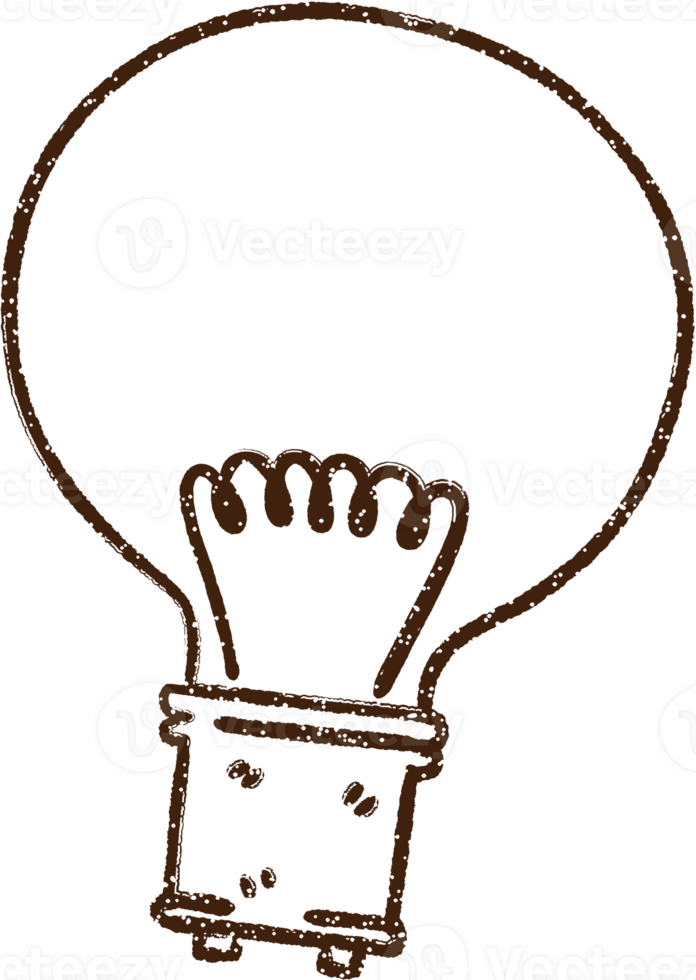 Light Bulb Charcoal Drawing png