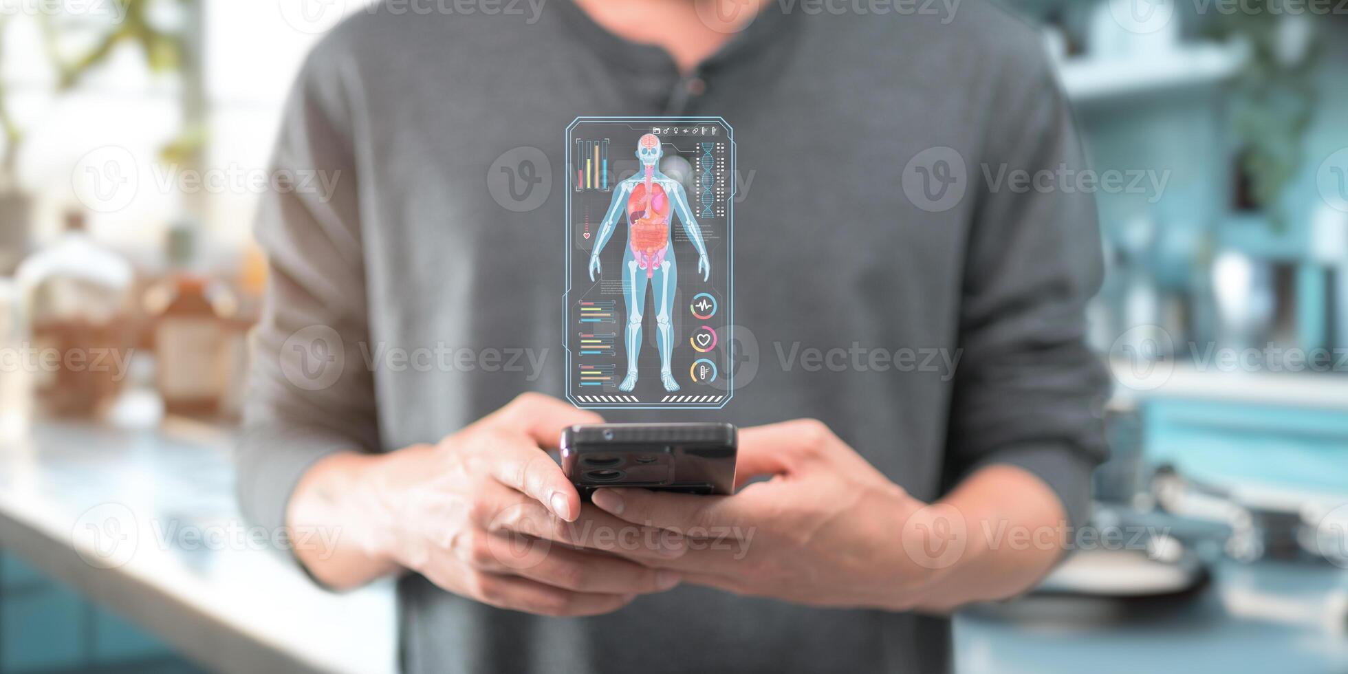 body organ, scan to check physical health, treat illness photo