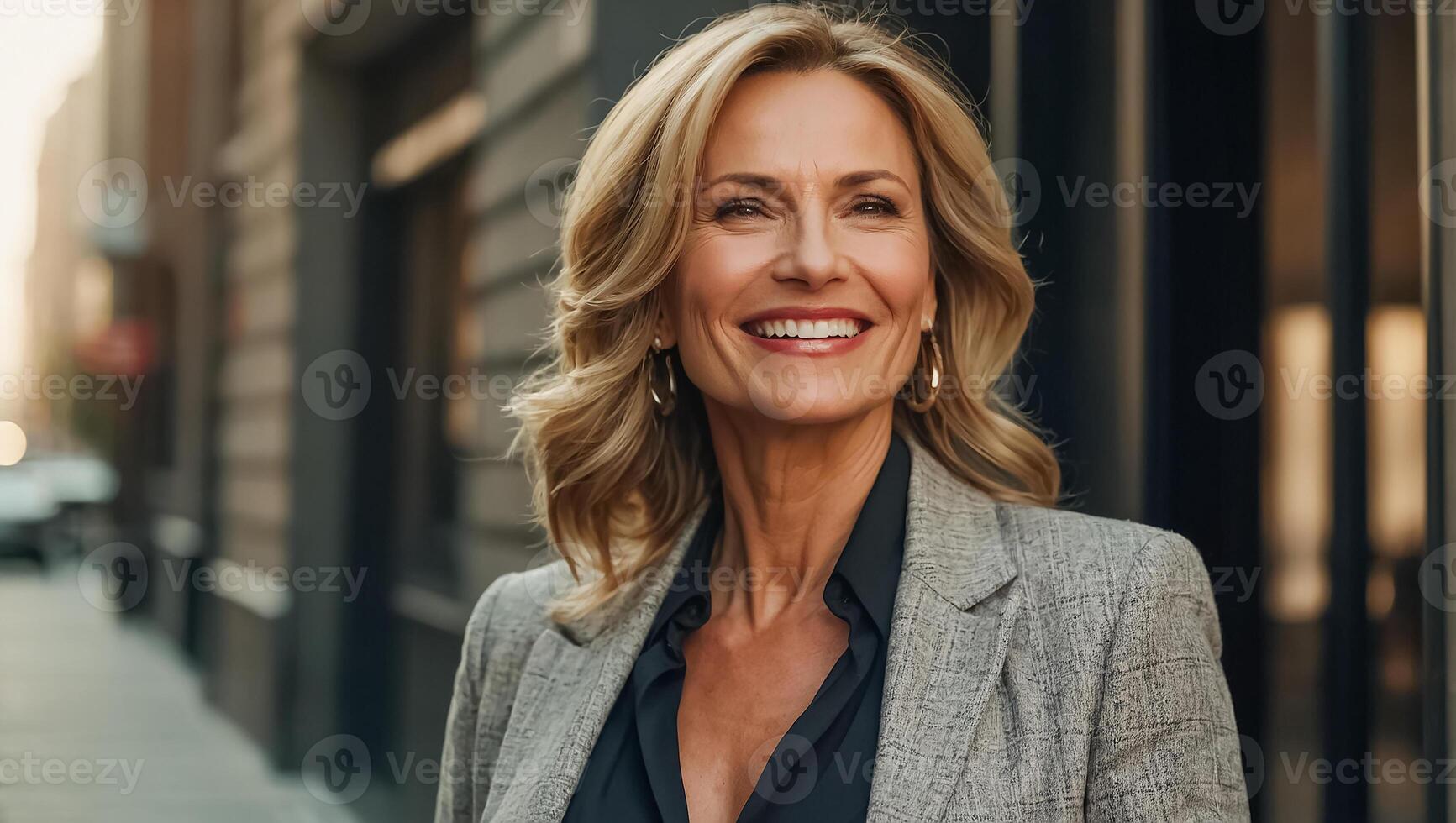 AI generated professional adult businesswoman in the office photo