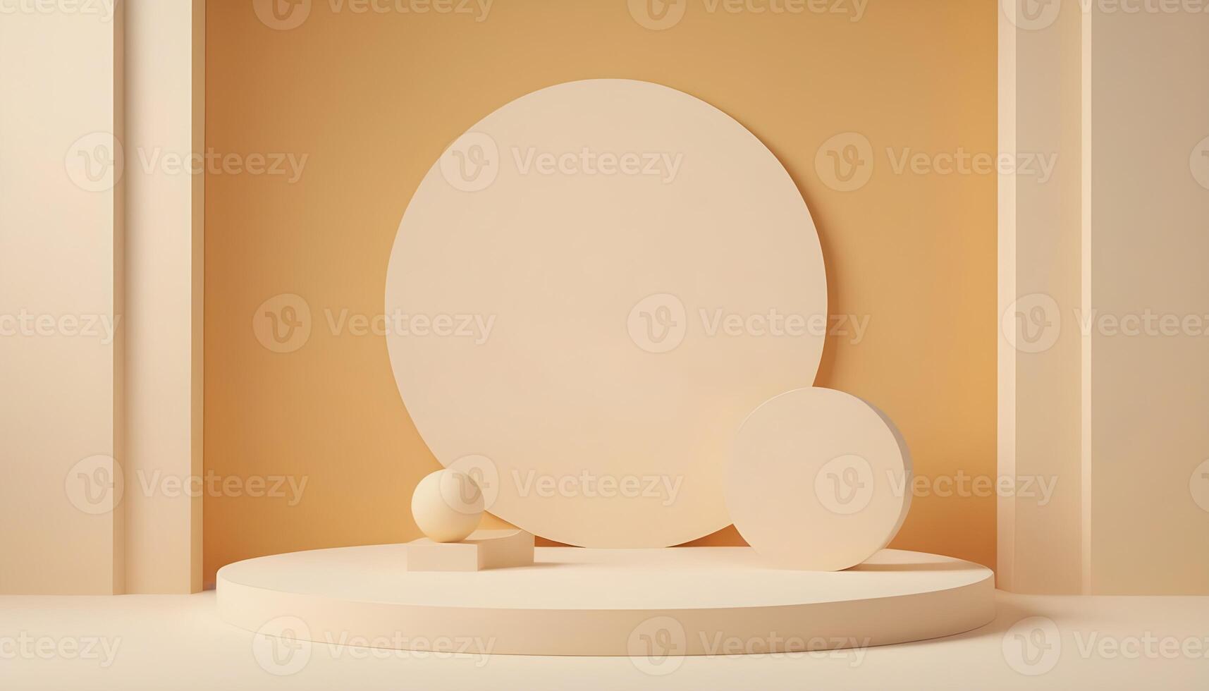 AI generated a white oval with a round egg on top of it photo