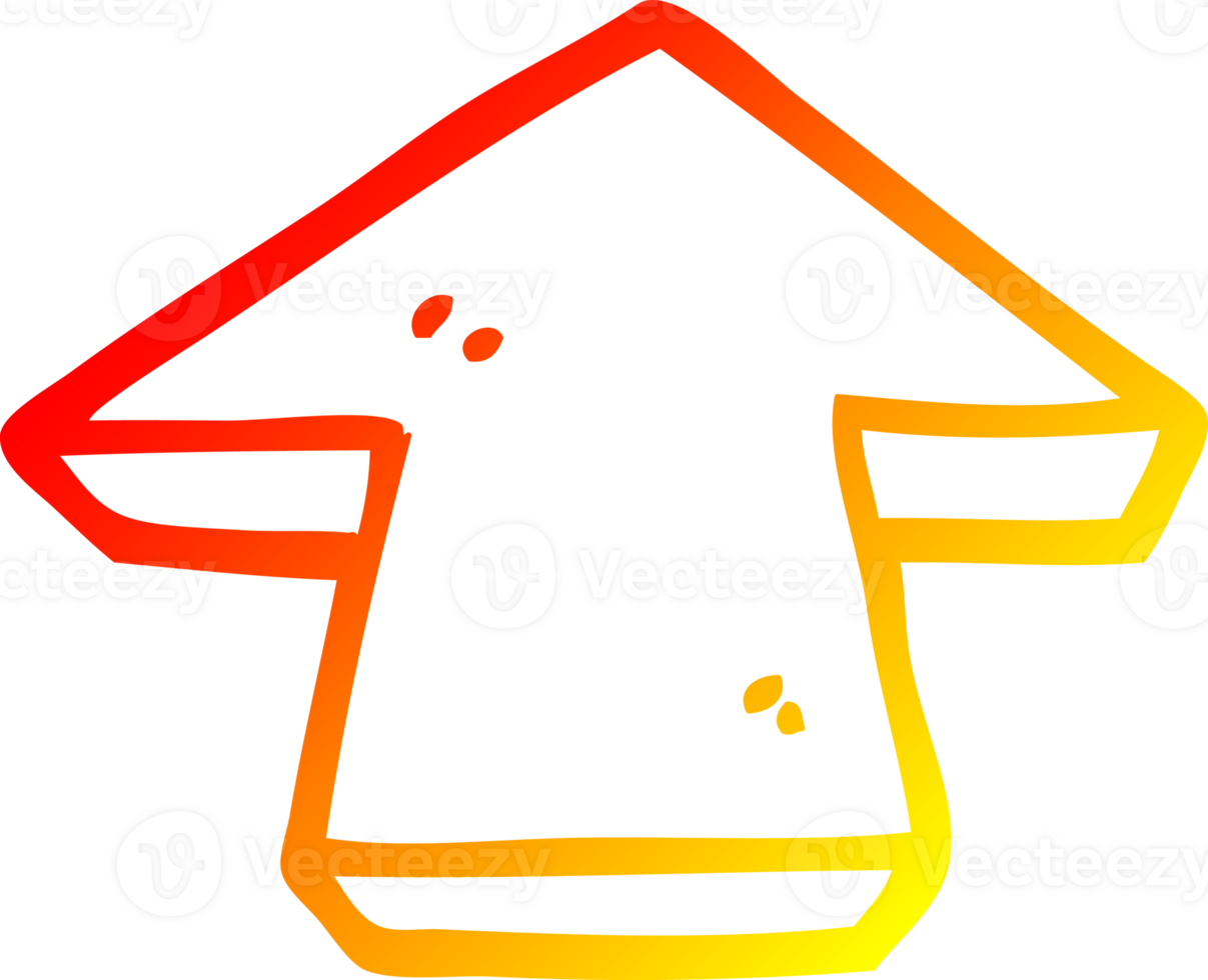 warm gradient line drawing of a cartoon arrow symbol png
