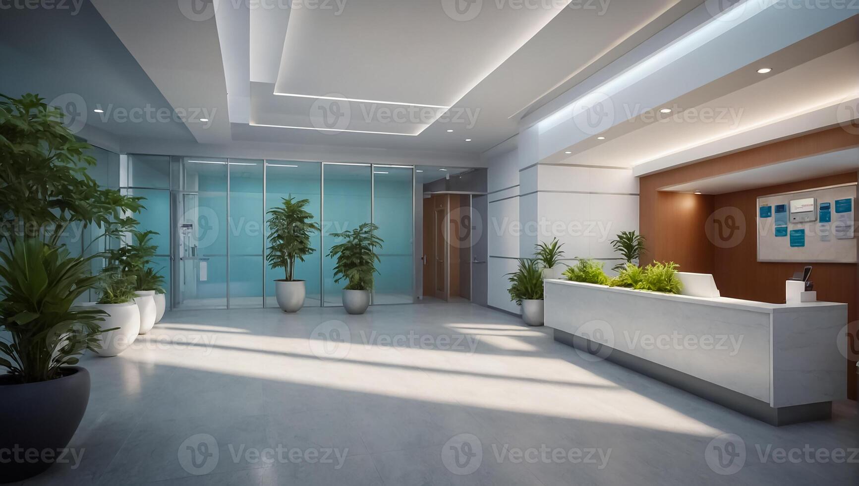 AI generated Hall of an empty clinic photo