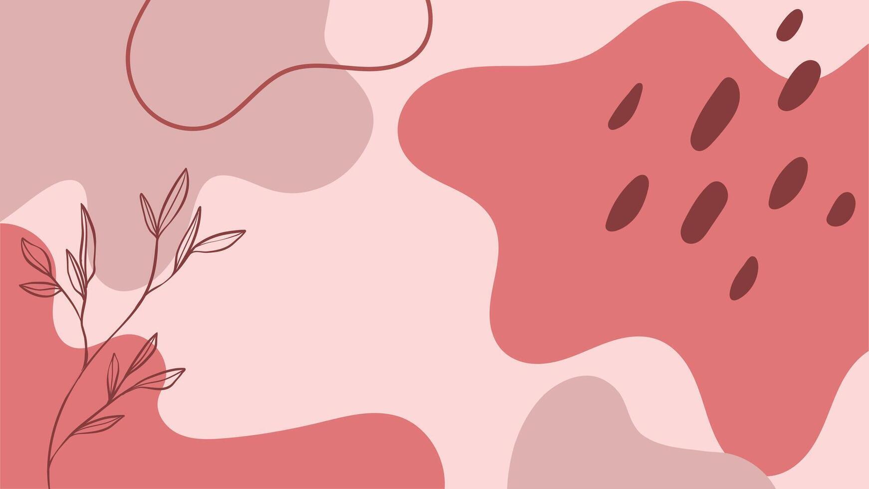 Abstract background with watermelon and leaves. Hand drawn vector illustration.