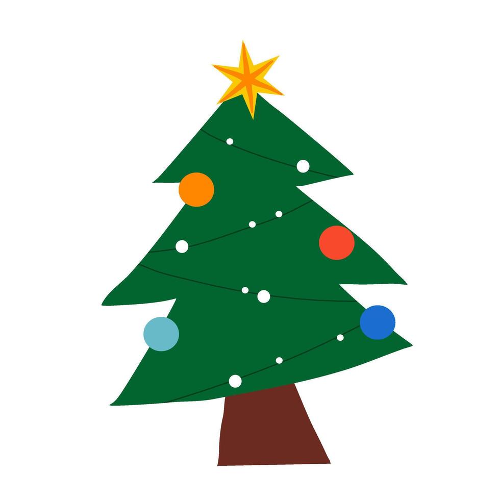 árbol Navidad elementos vol 1 vector