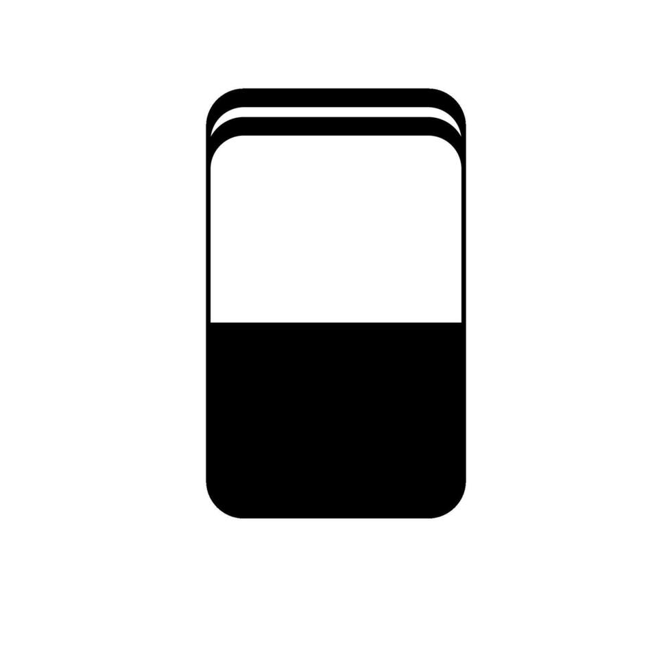 a black and white image of a eraser icon vector