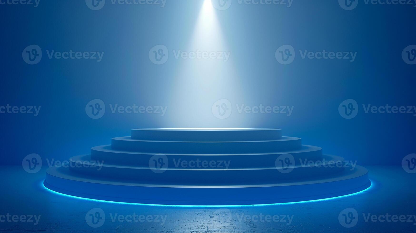 AI generated an empty podium with a spotlight shining on it photo