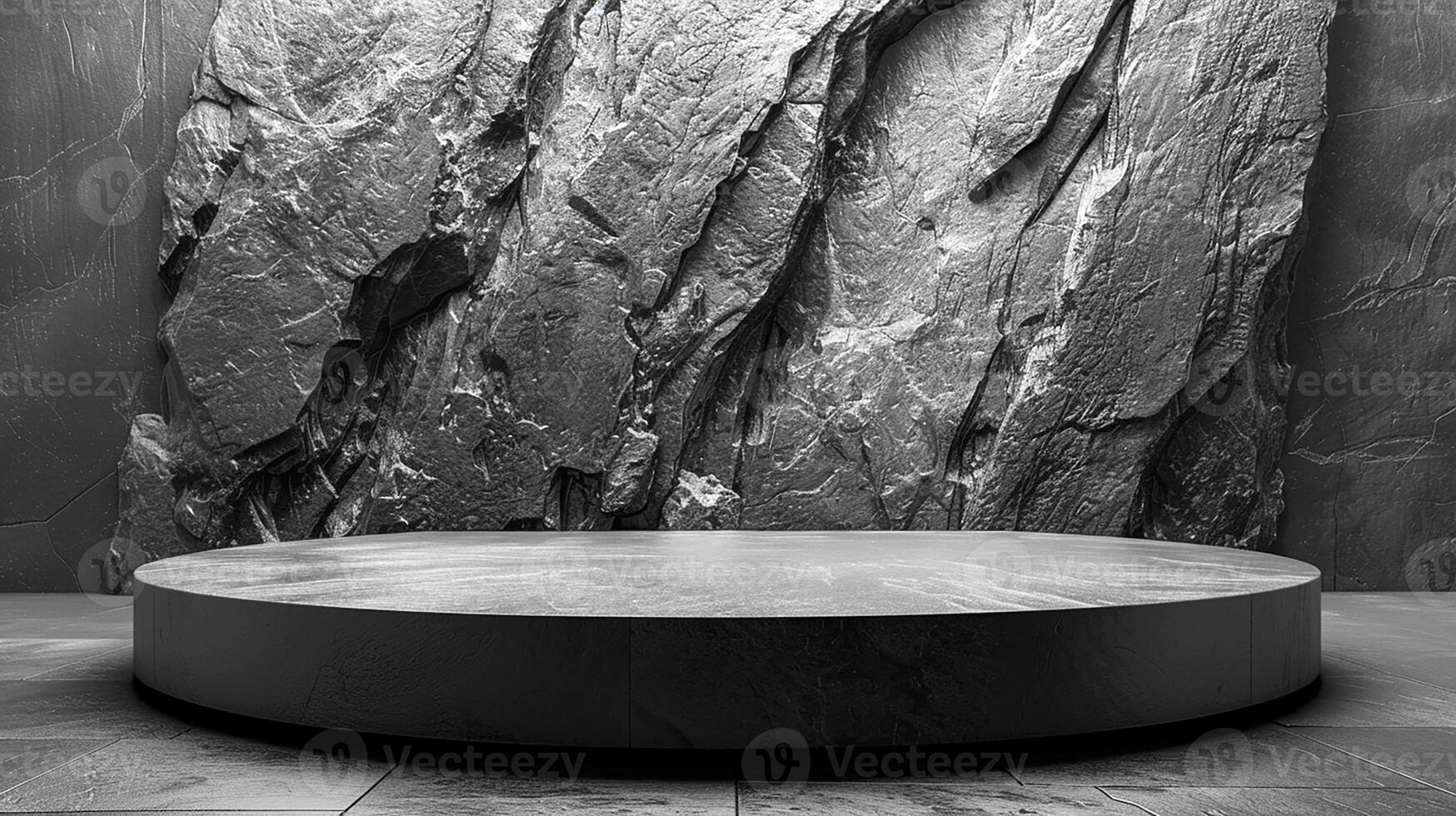 AI generated a black and white photo of a stone wall