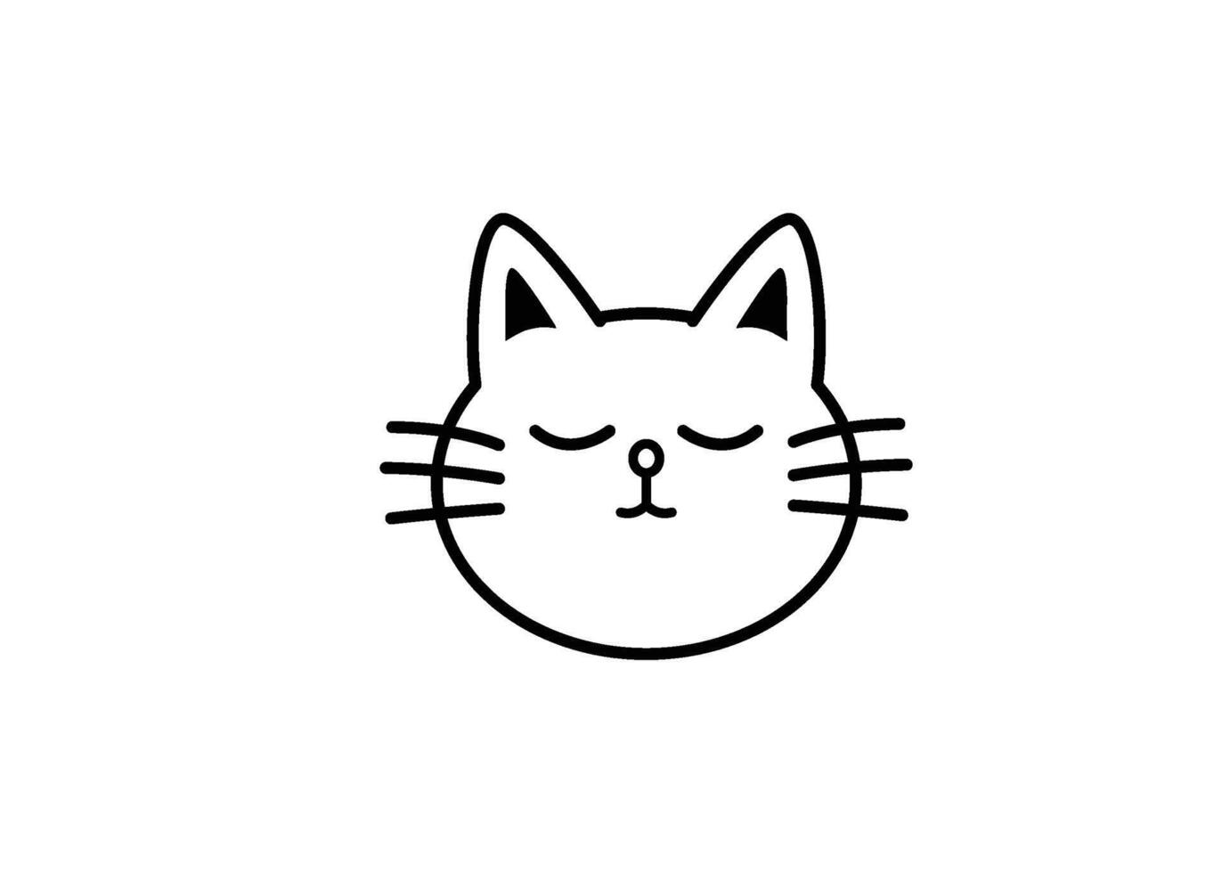 Cat icon line design template isolated illustration vector